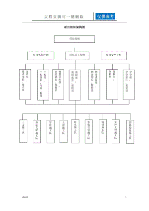 項(xiàng)目組織架構(gòu)圖及分工【圖表相關(guān)】