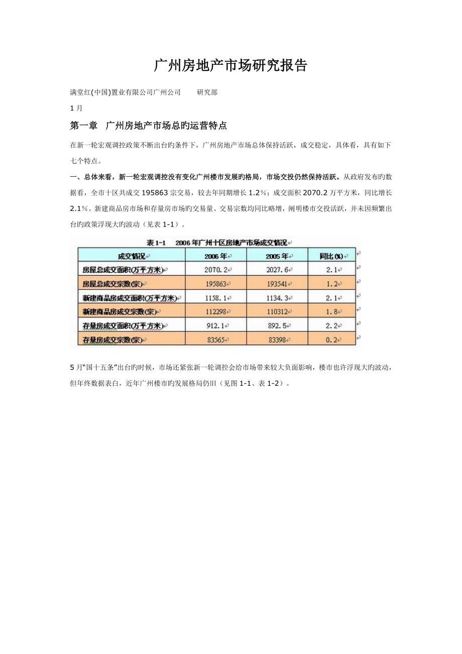 广州房地产市场专题研究报告_第1页