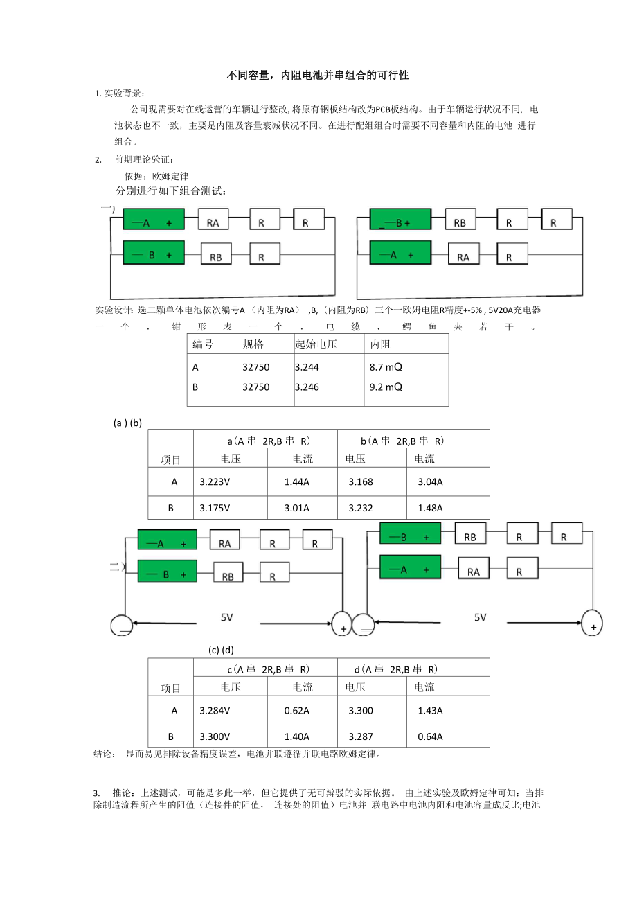 不同容量电池并串组合的可行性_第1页