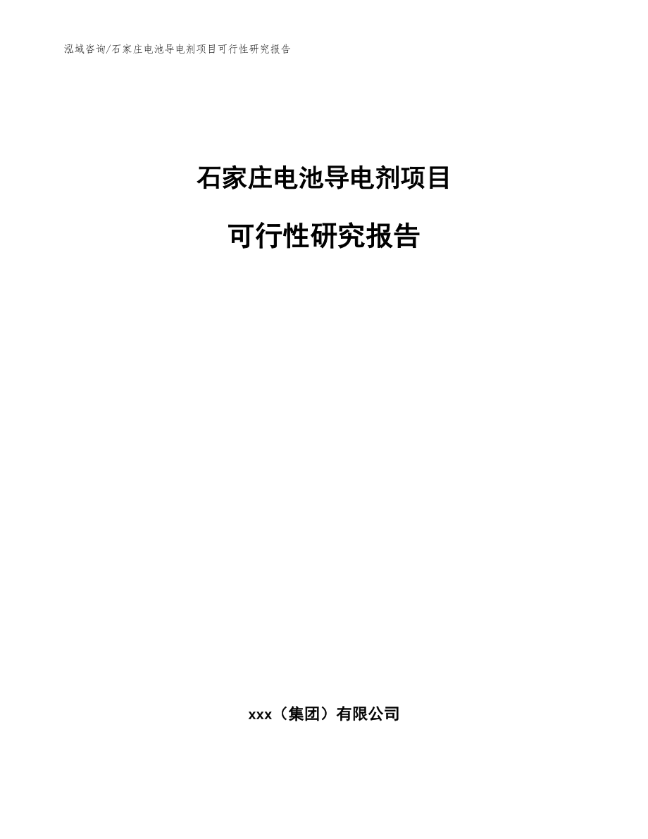 石家庄电池导电剂项目可行性研究报告_范文模板_第1页