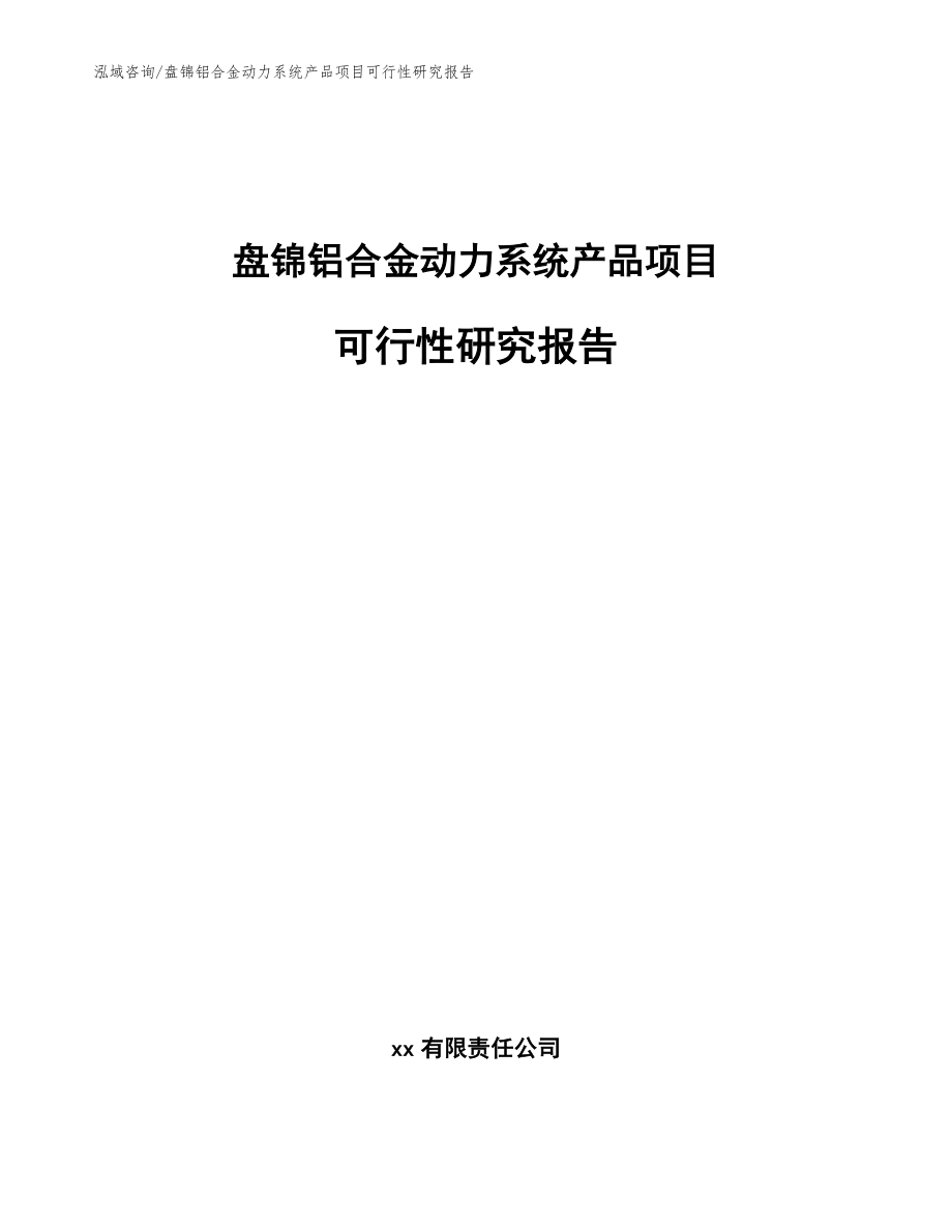 盘锦铝合金动力系统产品项目可行性研究报告_模板范文_第1页