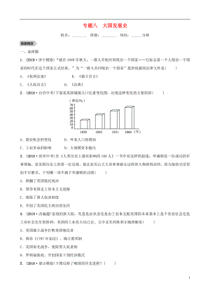 山東省濟寧市2019年中考歷史專題復習 專題八 大國發(fā)展史練習