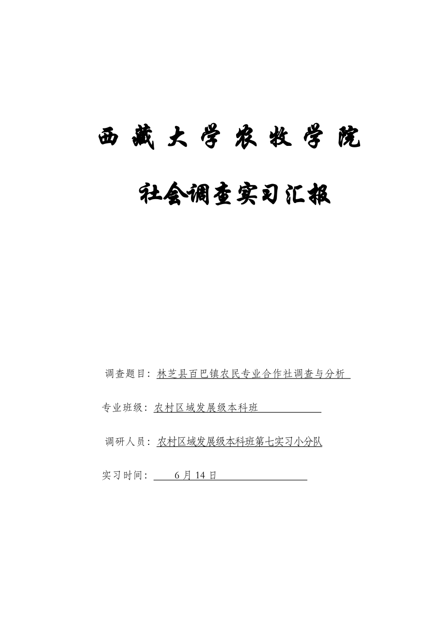 农民专业合作社发展状况社会实践报告_第1页