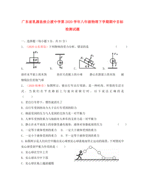 廣東省乳源縣侯公渡中學(xué)第八年級(jí)物理下學(xué)期期中目標(biāo)檢測(cè)試題