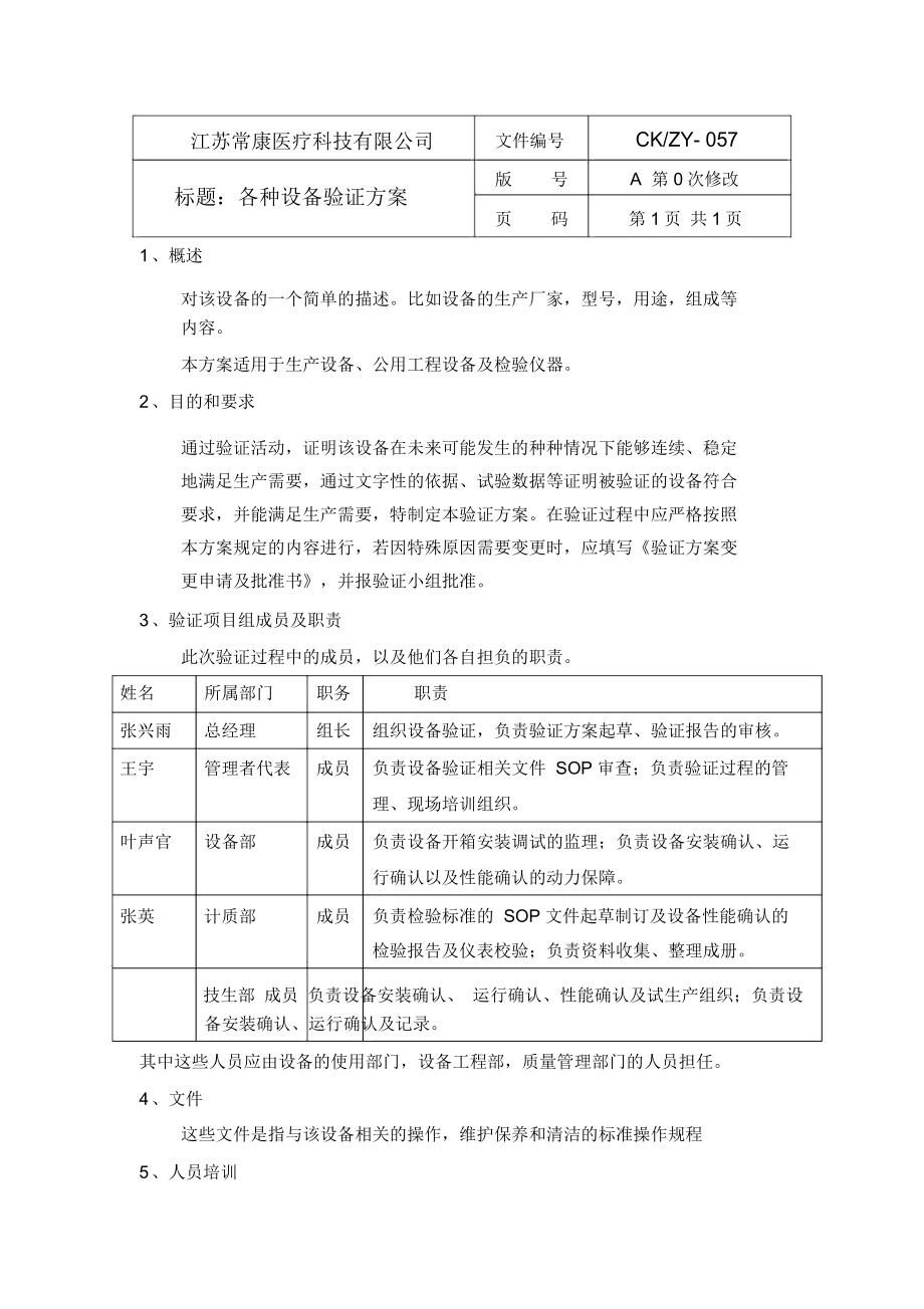 各种设备验证报告_第1页