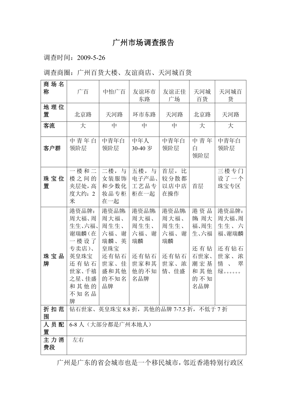 广州珠宝市场调查报告_第1页