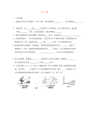 河北省藁城市尚西中学八年级物理下册7.1力练习题无答案新版新人教版通用