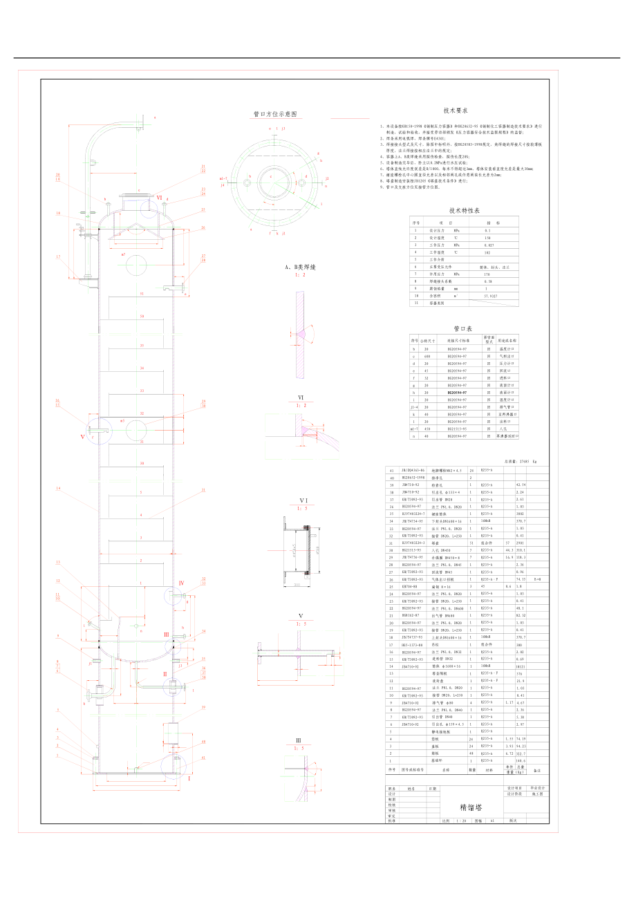 精馏塔装配图_第1页
