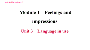 外研版八年級上冊英語 Module1 Unit 3 Language in use 習(xí)題課件