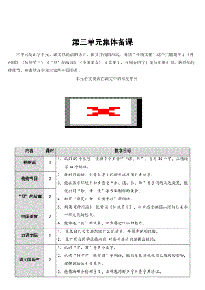 部編版二年級(jí)下冊語文 第3單元 識(shí)字1 神州謠【教案】