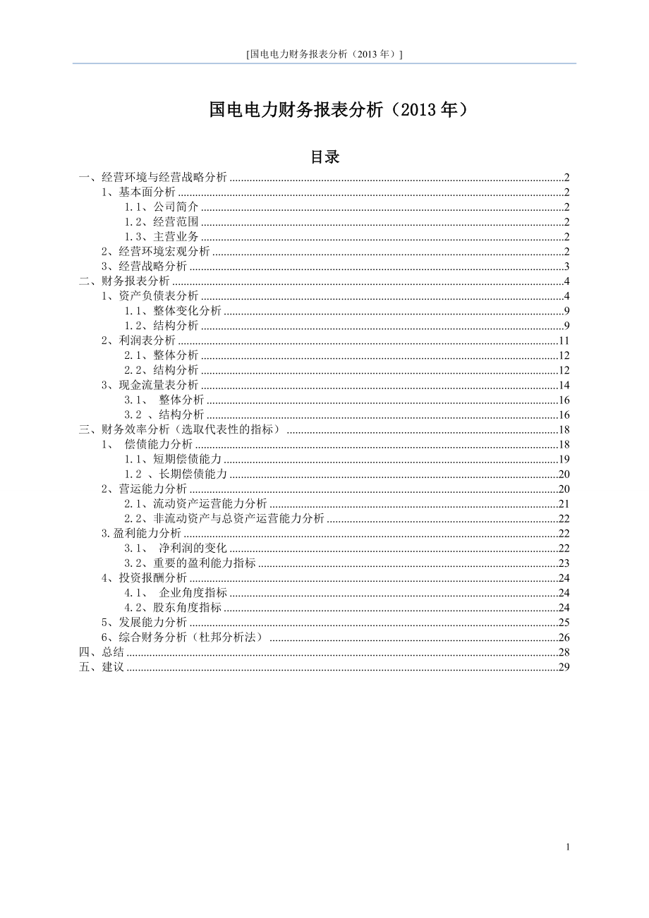 财务报表分析---国电电力_第1页