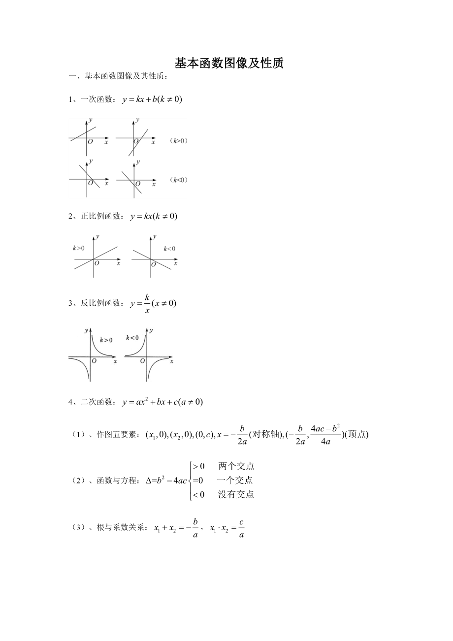 基本初等函数定义及性质知识点归纳_第1页