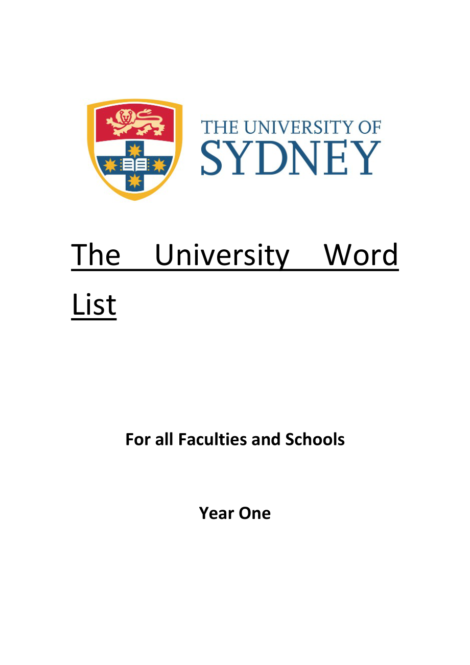 The University Word List_第1页
