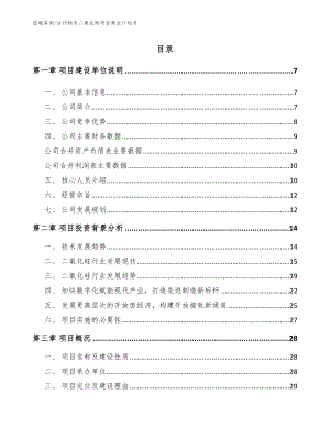 台州纳米二氧化硅项目商业计划书【参考范文】