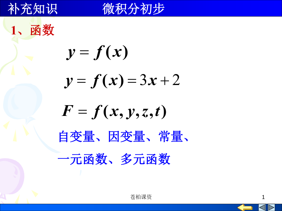 數(shù)學(xué)基礎(chǔ)——微積分基礎(chǔ)【一類教資】_第1頁