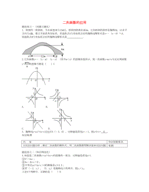 山西省陽泉市中考數(shù)學(xué)一輪復(fù)習(xí) 專題16 二次函數(shù)的應(yīng)用