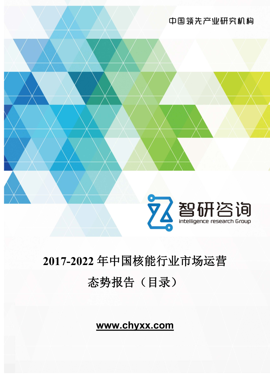 2017-2022年中国核能行业市场运营态势报告(目录)_第1页