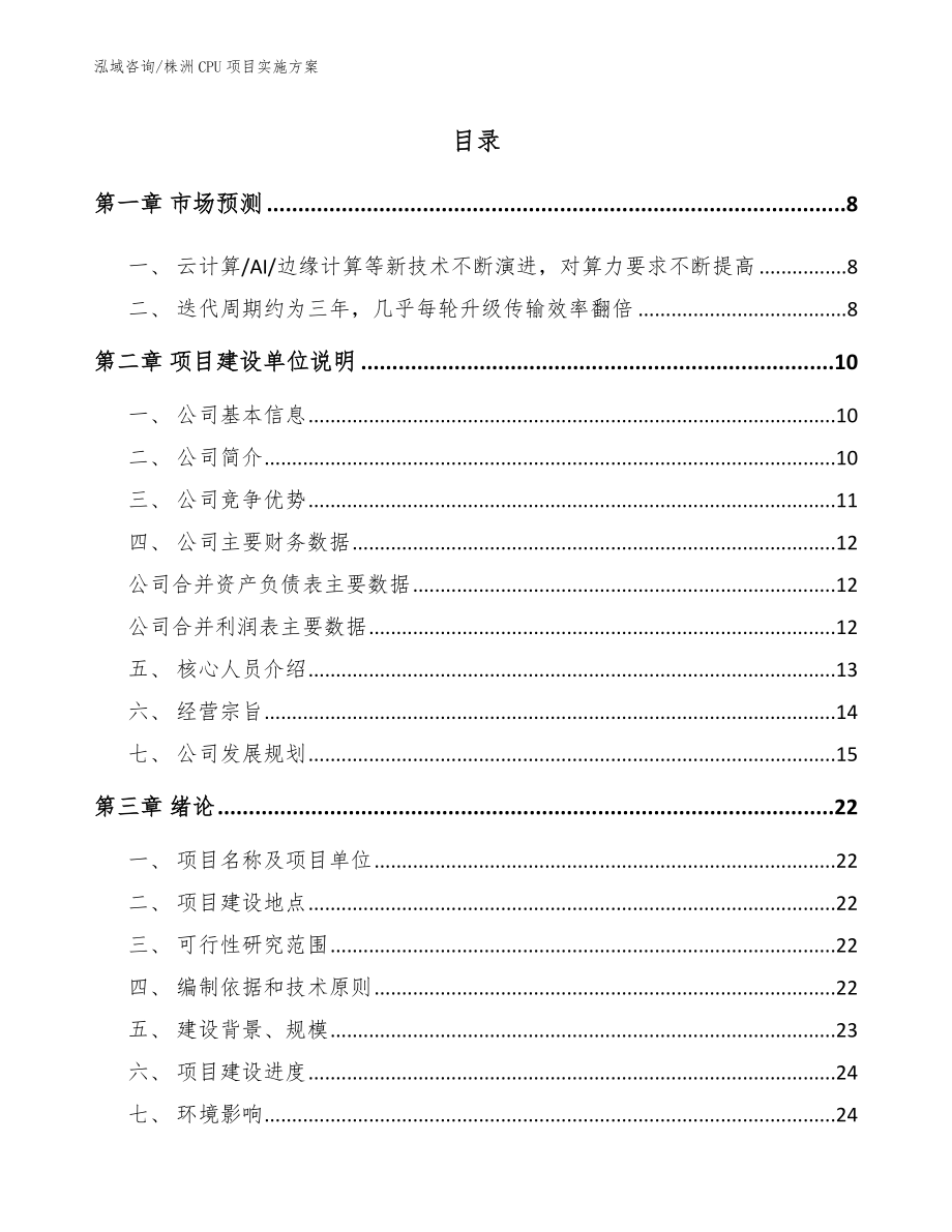 株洲CPU项目实施方案【范文】_第1页