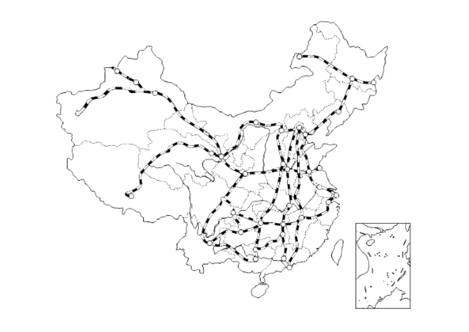 中国铁路干线空白示意图_第1页