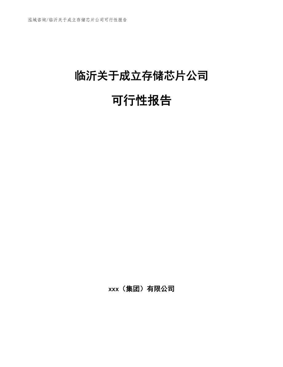 临沂关于成立存储芯片公司可行性报告_第1页