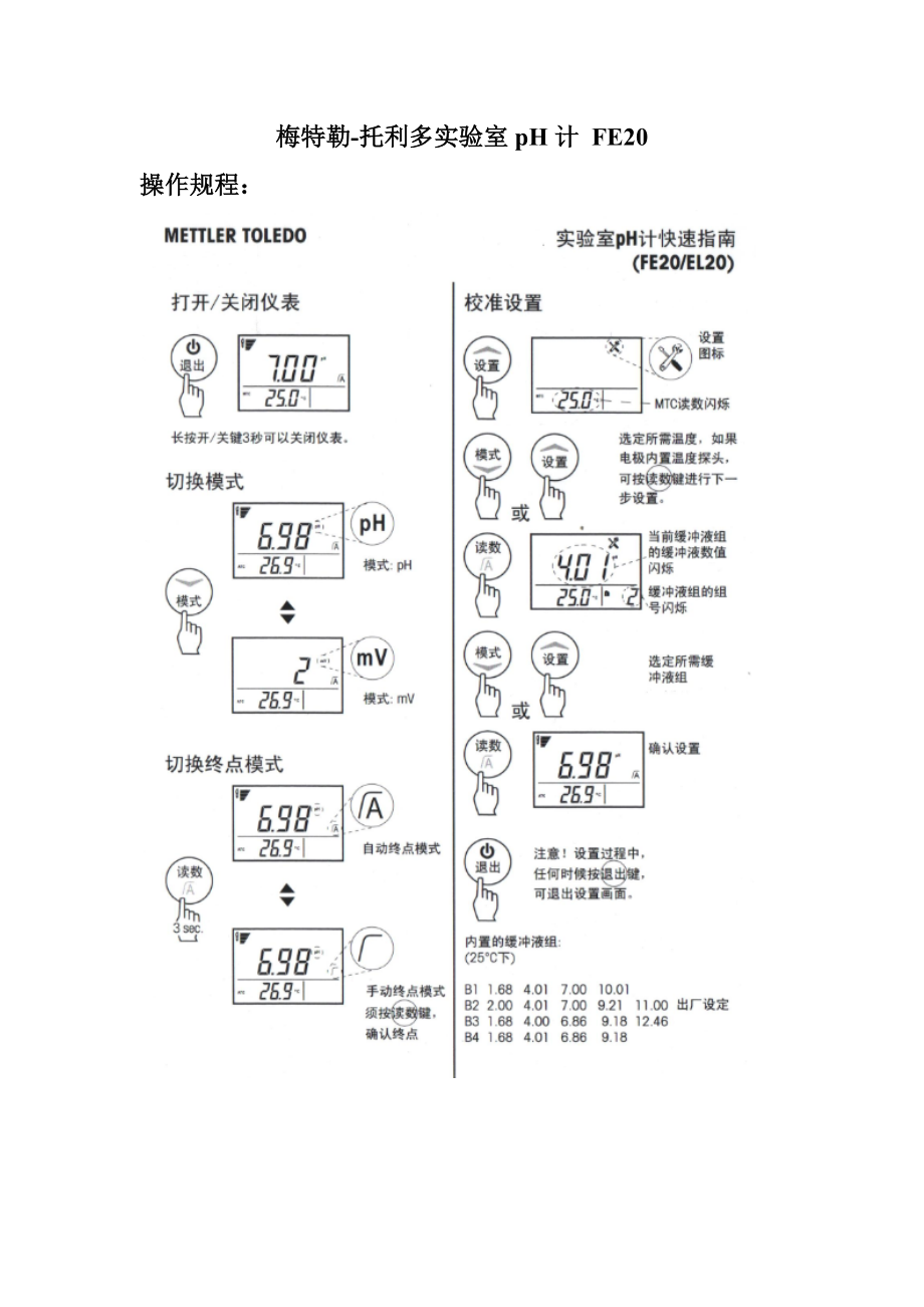 梅特勒pH计操作规程_第1页