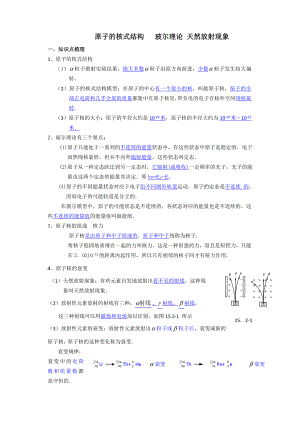 X3-5-2 原子的核式結(jié)構(gòu) 玻爾理論 天然放射現(xiàn)象