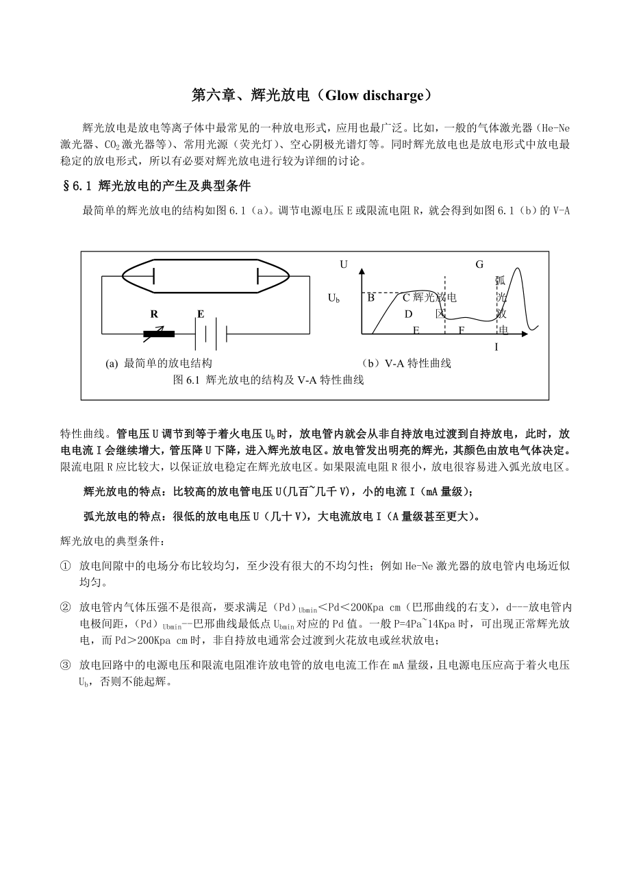 第六章辉光放电Glowdischarge_第1页