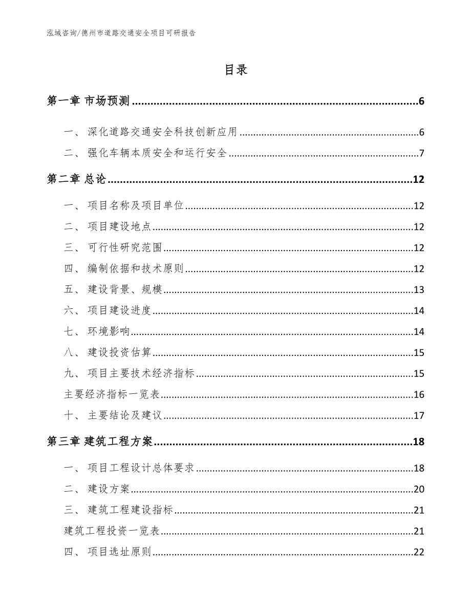 德州市道路交通安全项目可研报告_第1页