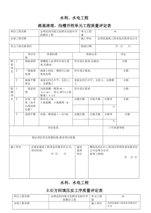 f土石方回填压实工序质量评定表(各种表)