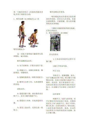 个人健身计划(七天健身计划表)