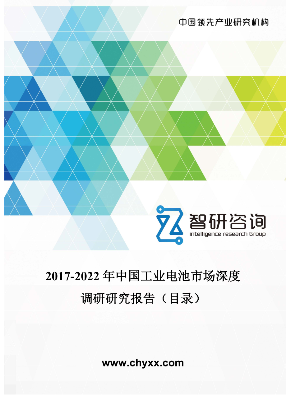 2022年中国工业电池市场深度调研研究报告目录_第1页