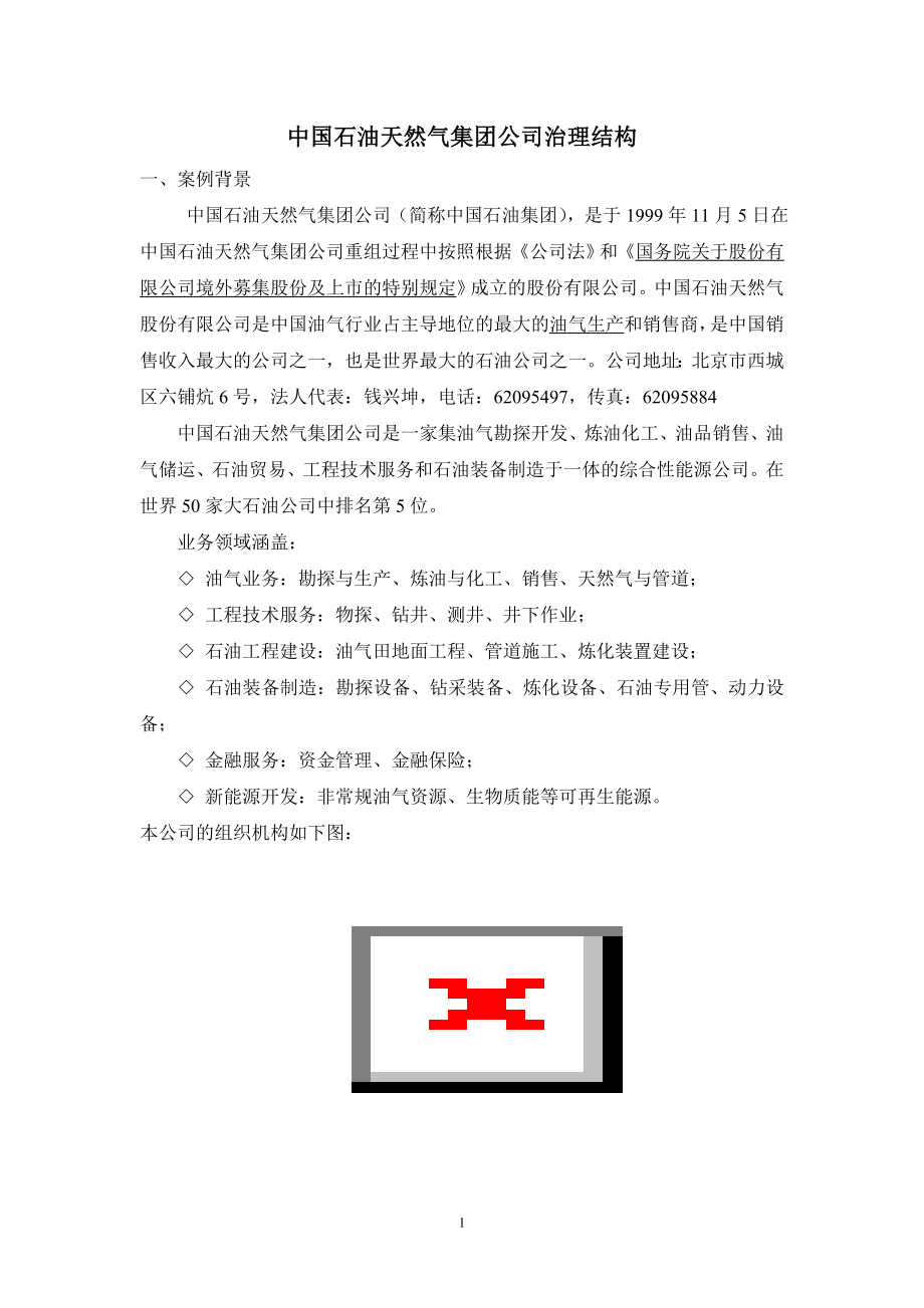 中国石油天然气集团公司治理结构_第1页