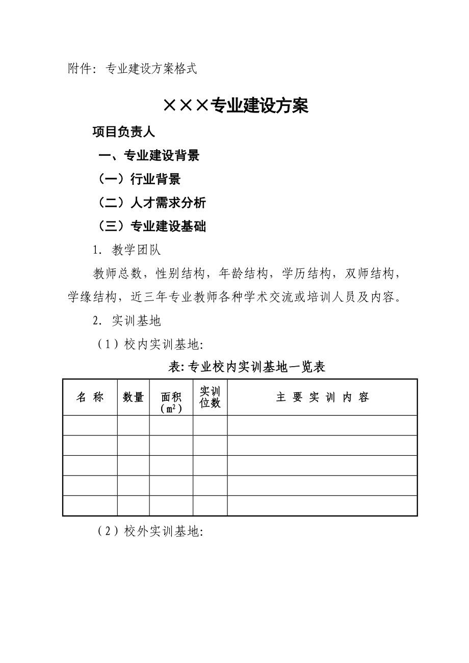 专业建设方案格式_第1页