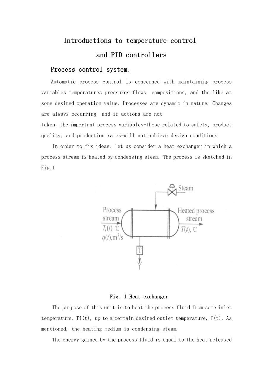 Introductionstotemperaturecontrol温度控制简介和PID控制器外文翻译_第1页