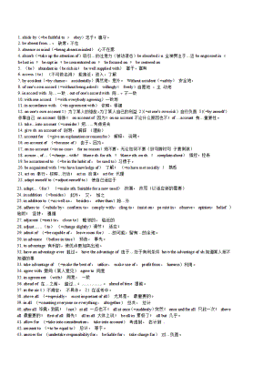 学士学位英语词汇总结