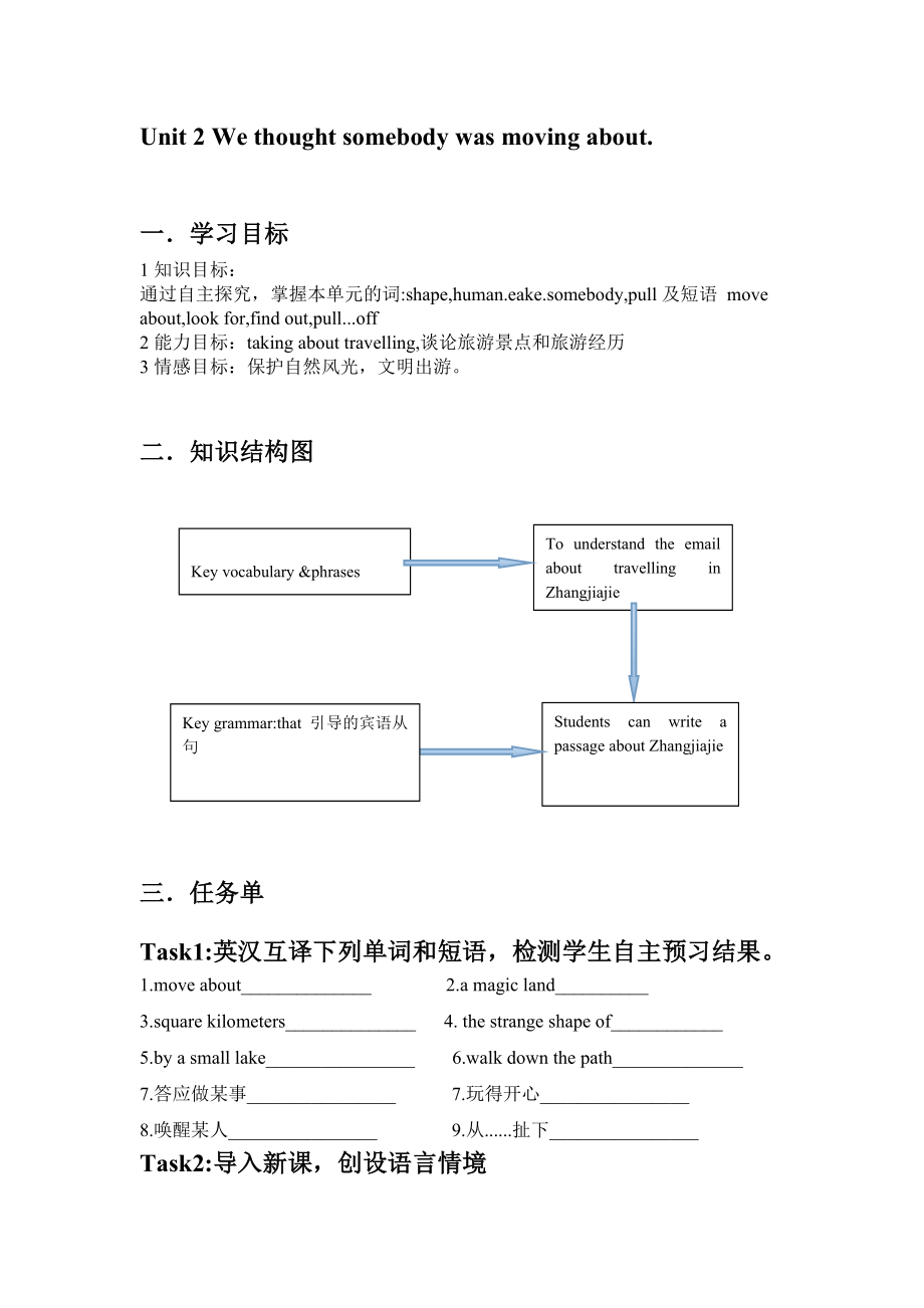 外研版英语八年级下册Module 8 Time off Unit 2 教案_第1页