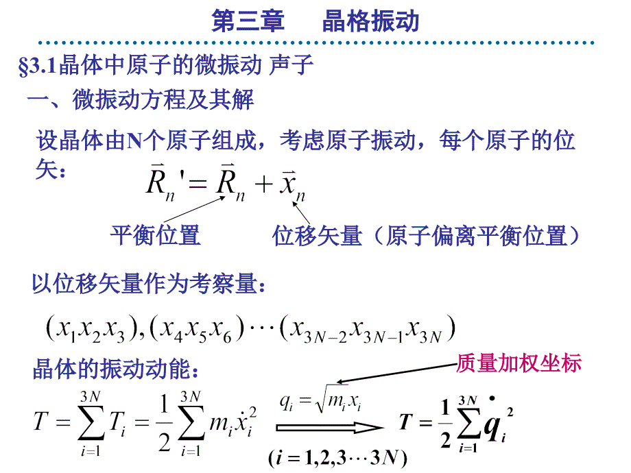 固体物理 第三章 晶格振动_第1页