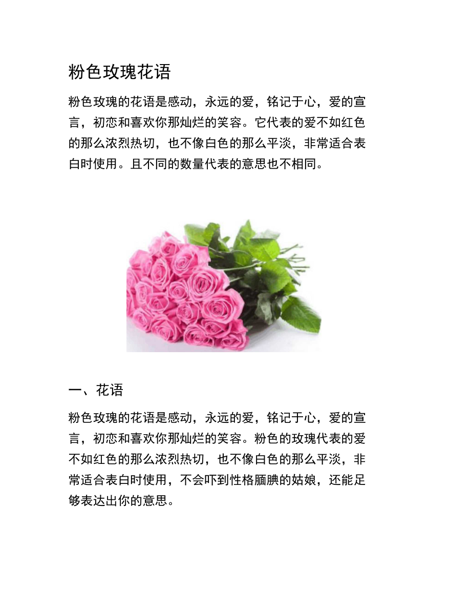 粉色玫瑰花语_第1页