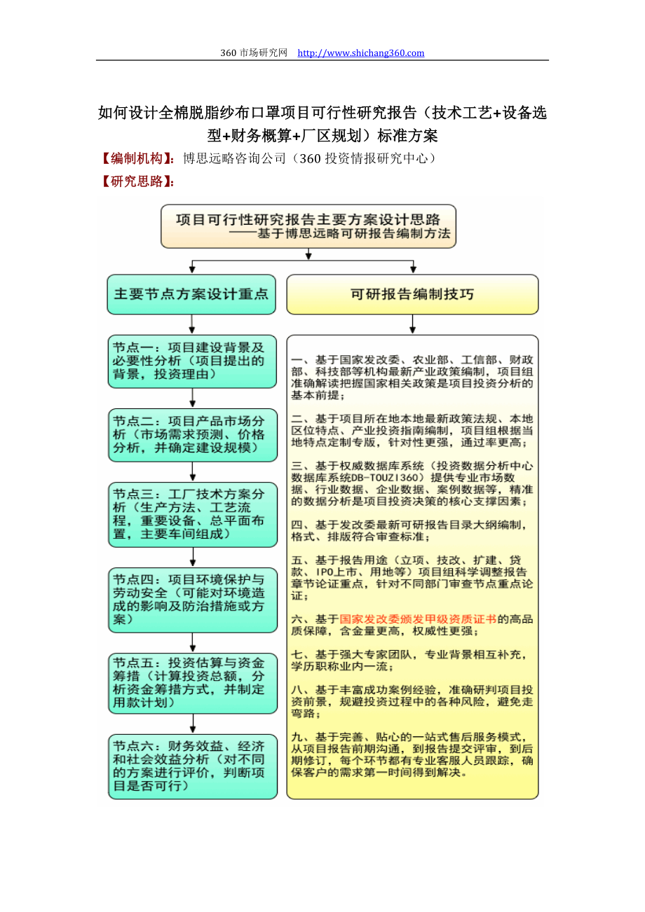 如何设计全棉脱脂纱布口罩项目可行性研究报告(技术工艺+设备选型+财务概算+厂区规划)投资方案_第1页