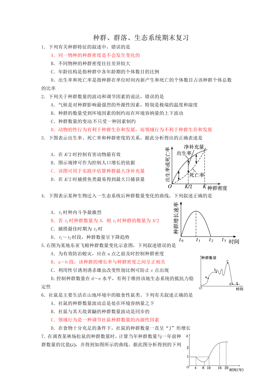 種群群落 生態(tài)系統(tǒng)_第1頁