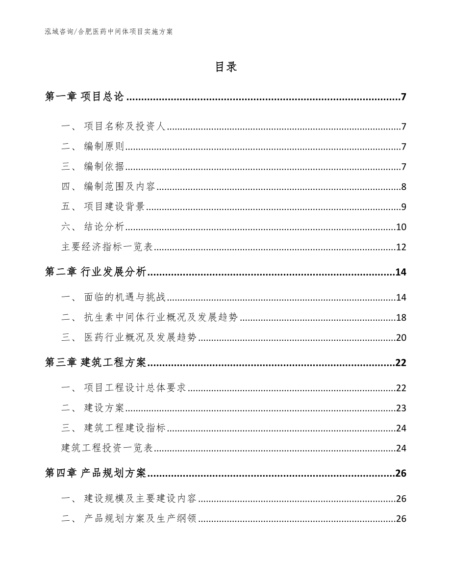 合肥医药中间体项目实施方案_第1页