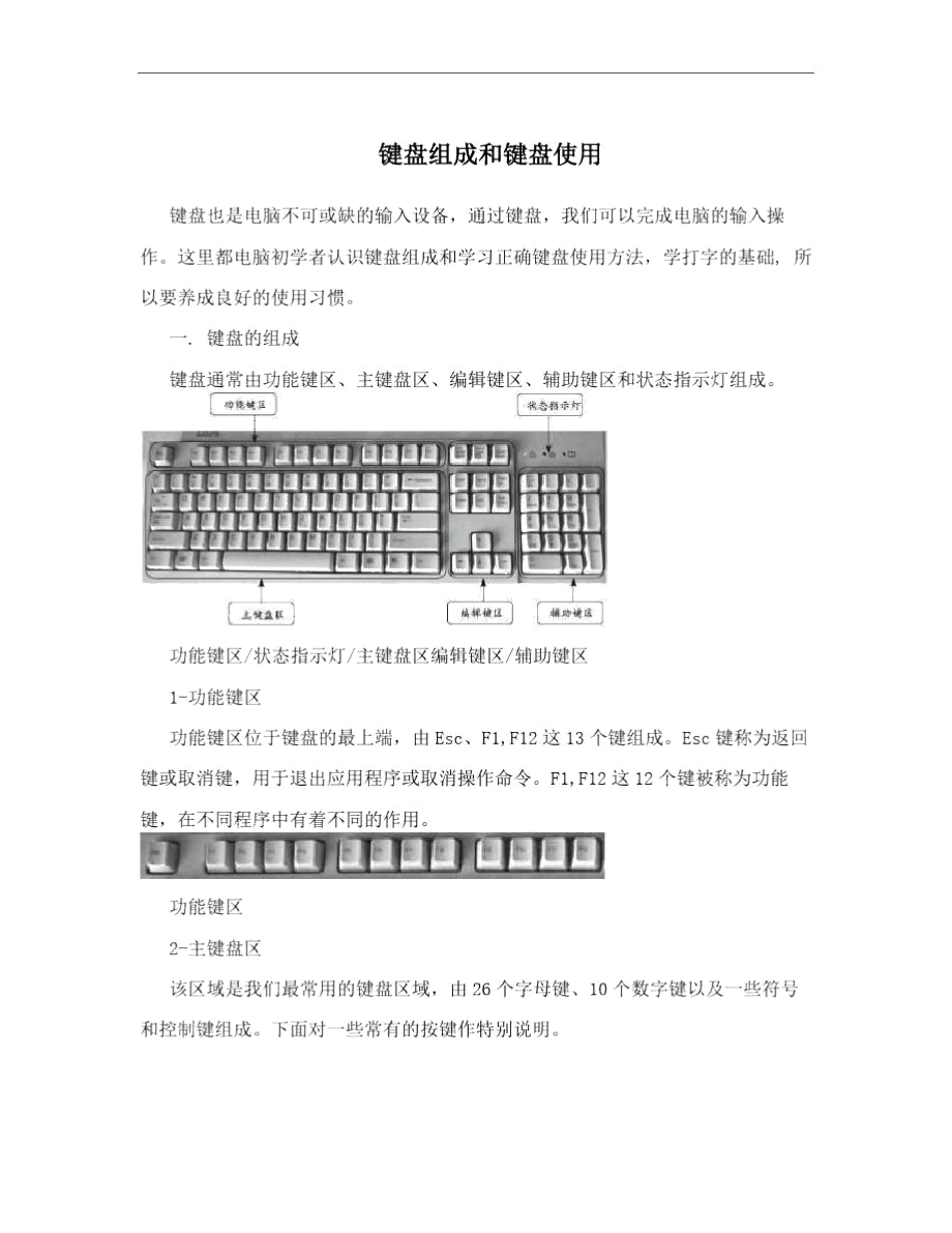 键盘组成和键盘使用_第1页