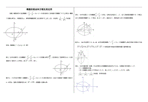 椭圆极坐标方程及其应用