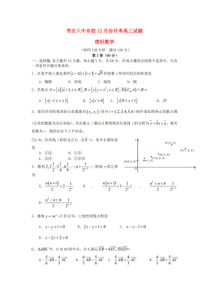 山东省枣庄第八中学高三数学上学期12月月考试题理