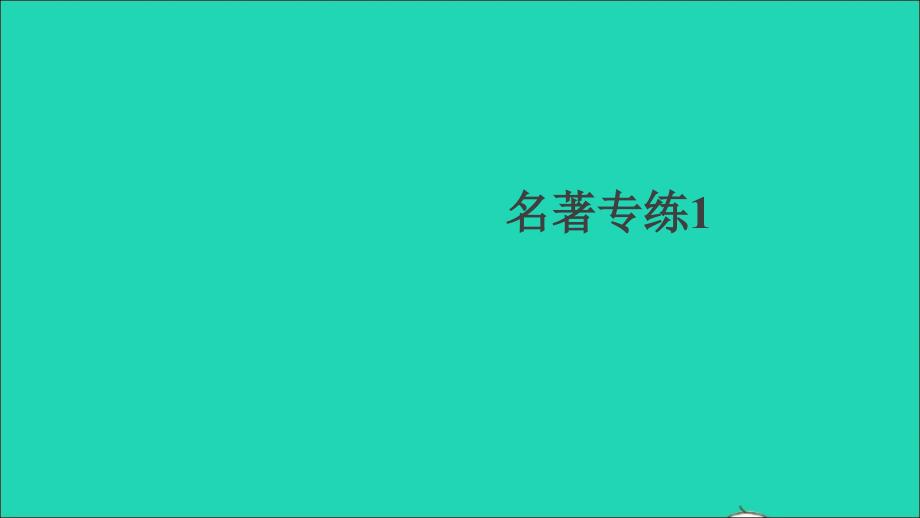 贵州专版九年级语文下册第一单元名著专练1作业课件新人教版_第1页