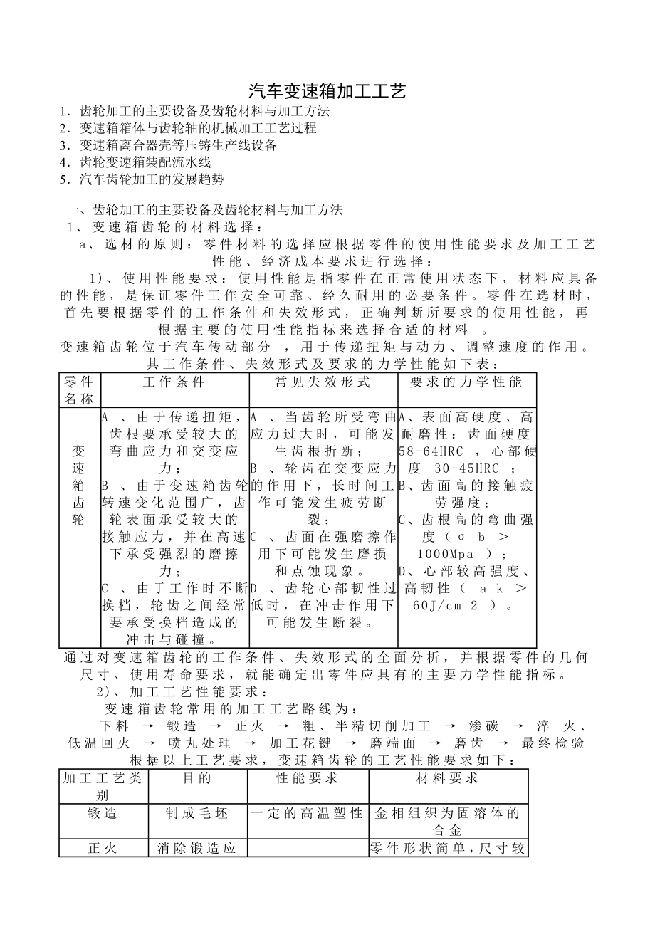 汽车变速箱加工工艺_第1页