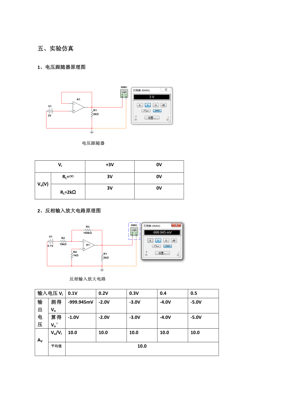 集成运算放大器Multisim仿真_第1页