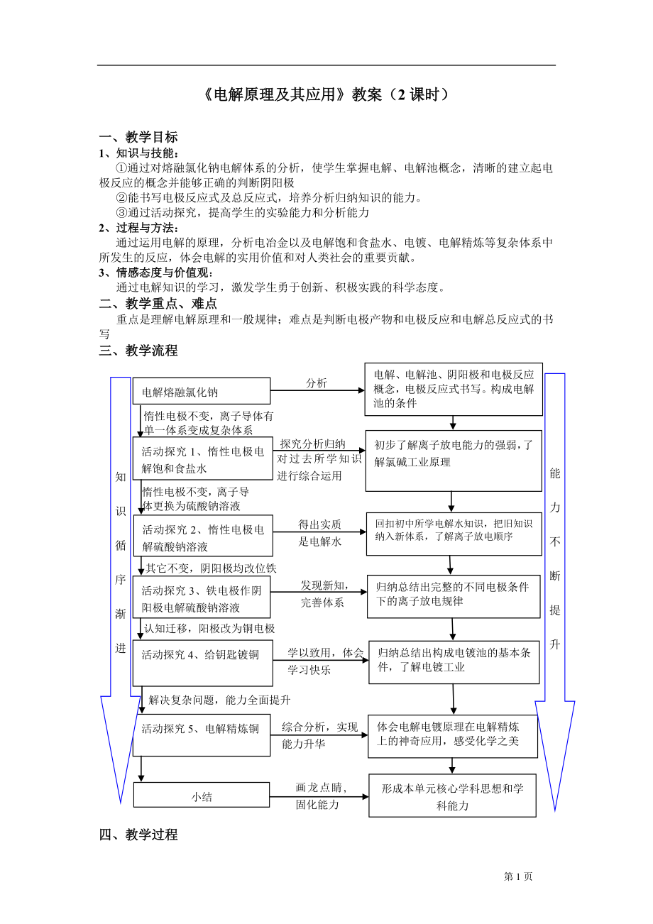 《電解原理及其應(yīng)用》教案(2課時(shí))_第1頁