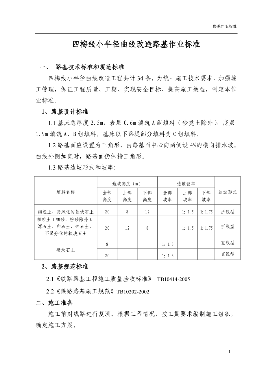 铁路路基作业标准_第1页