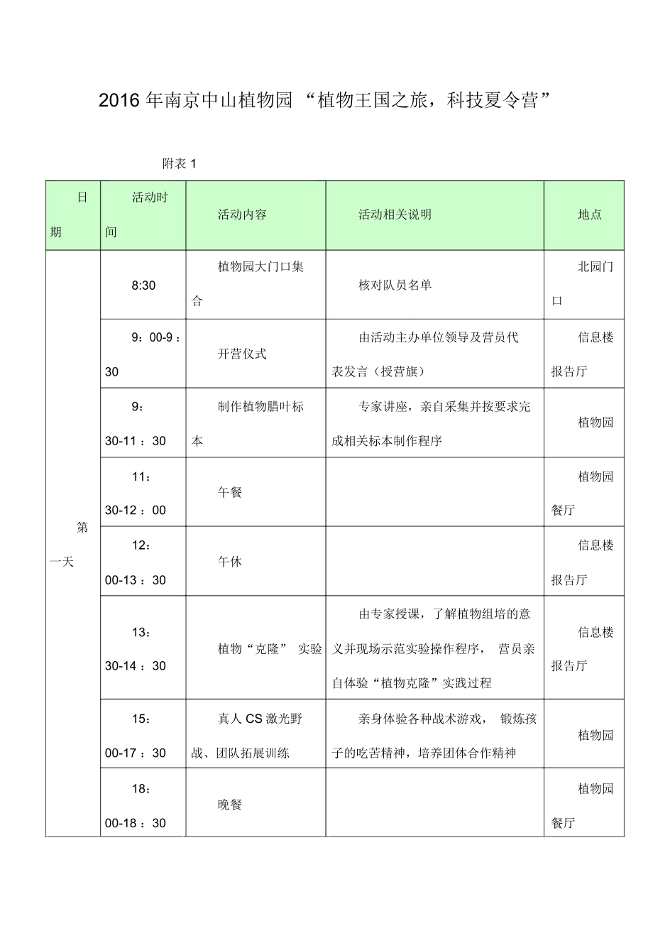 南京中山植物园夏令营活动内容_第1页